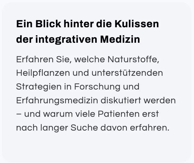 Was Krebs-Patienten noch wissen sollten