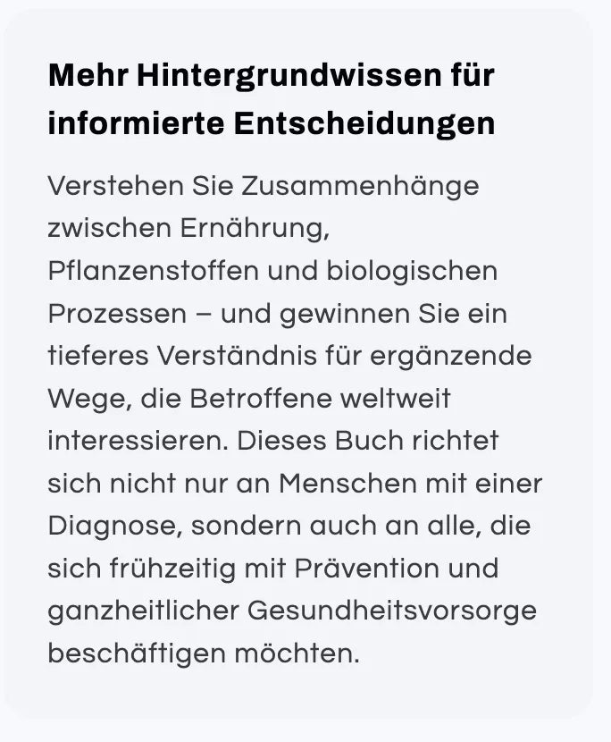 Was Krebs-Patienten noch wissen sollten
