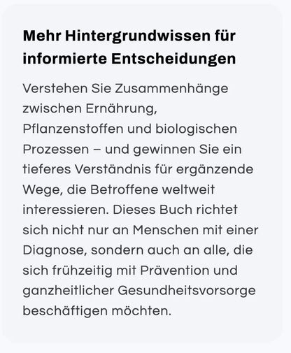Was Krebs-Patienten noch wissen sollten